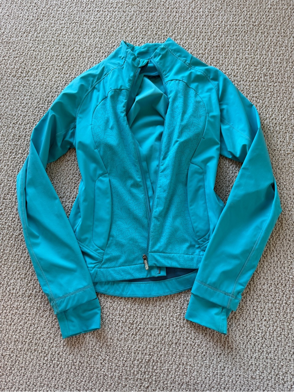 Discontinued beautiful teal lululemon waterproof define jacket